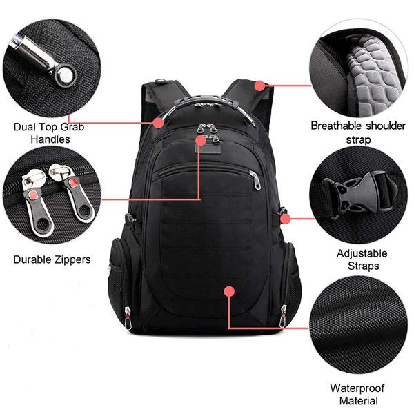 大容量拉鍊後背包