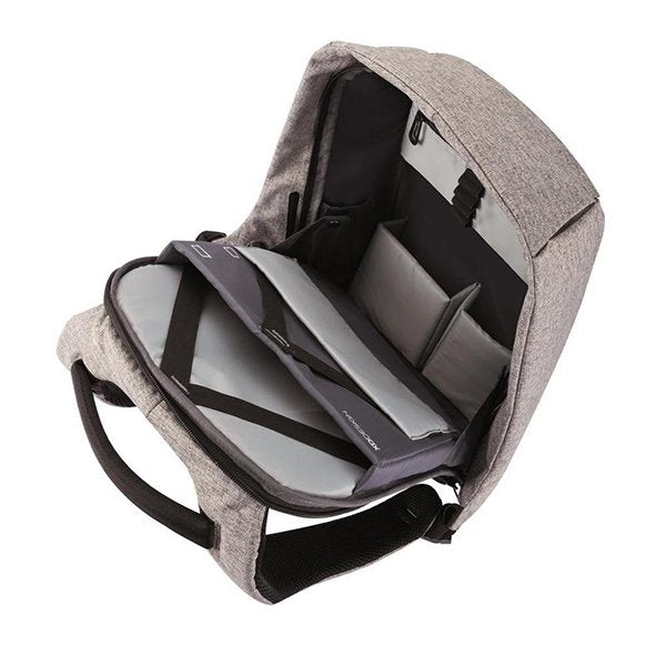 拉鍊後背包-聚酯纖維-RFID防盜+USB