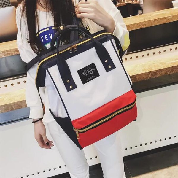 大開口拉鍊後背包-尼龍