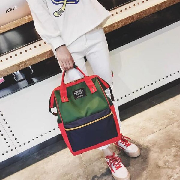 大開口拉鍊後背包-尼龍