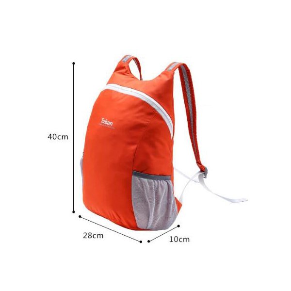 拉鍊後背包-防撕裂尼龍-可摺疊