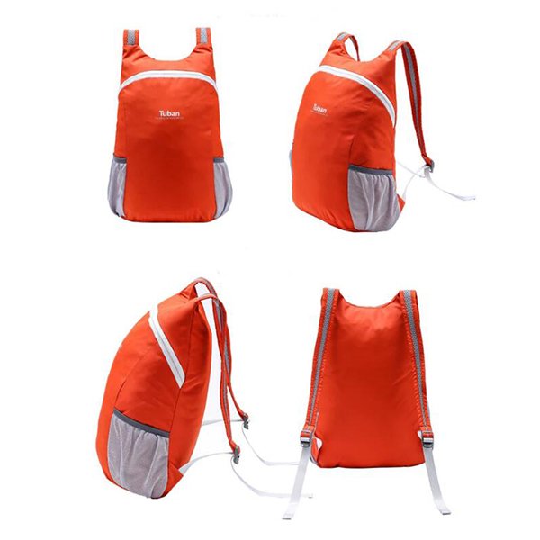 拉鍊後背包-防撕裂尼龍-可摺疊