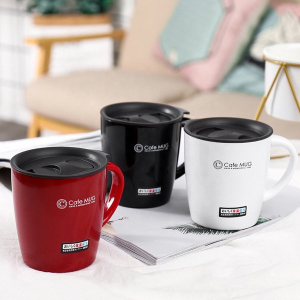 330ml-304不鏽鋼滑蓋把手保溫杯