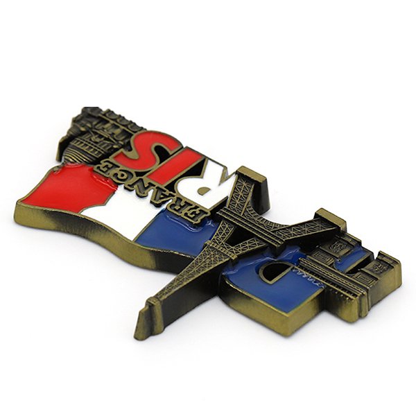 3D軟琺瑯巴黎金屬冰箱貼