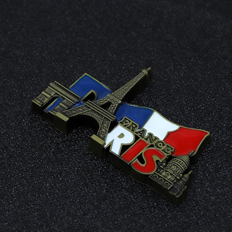 3D軟琺瑯巴黎金屬冰箱貼