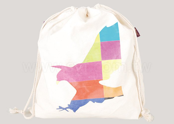 帆布束口袋-厚度8oz-尺寸W34*H38-彩色單面-可客製化印刷LOGO