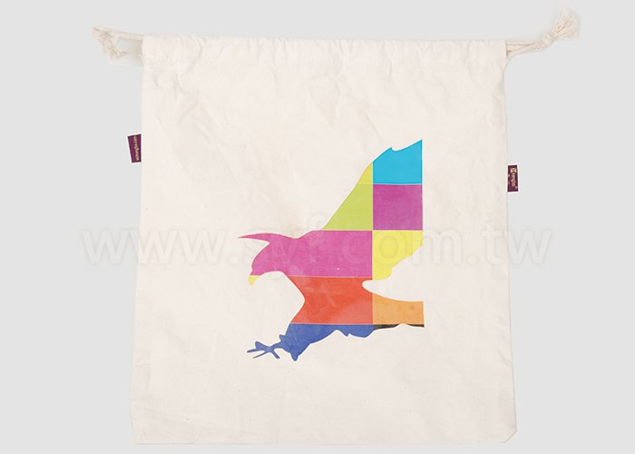 帆布束口袋-厚度8oz-尺寸W34*H38-彩色單面-可客製化印刷LOGO