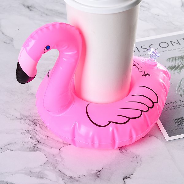 紅鶴造型充氣杯架