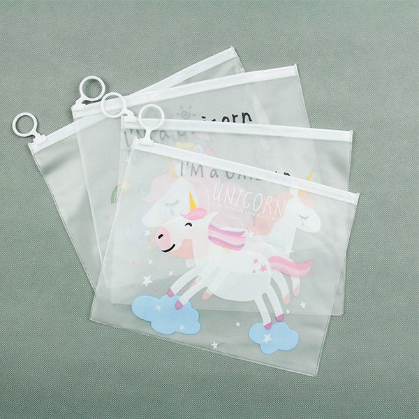 磨砂A4透明防水PVC拉鍊文件袋