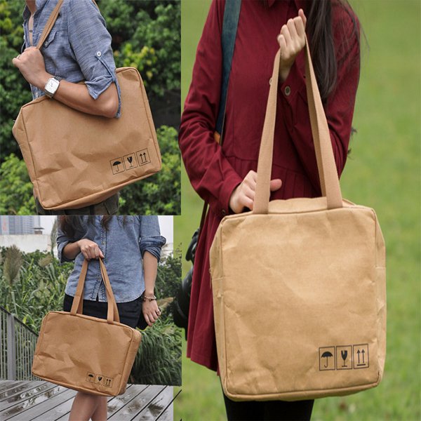 復古拉鍊手提袋