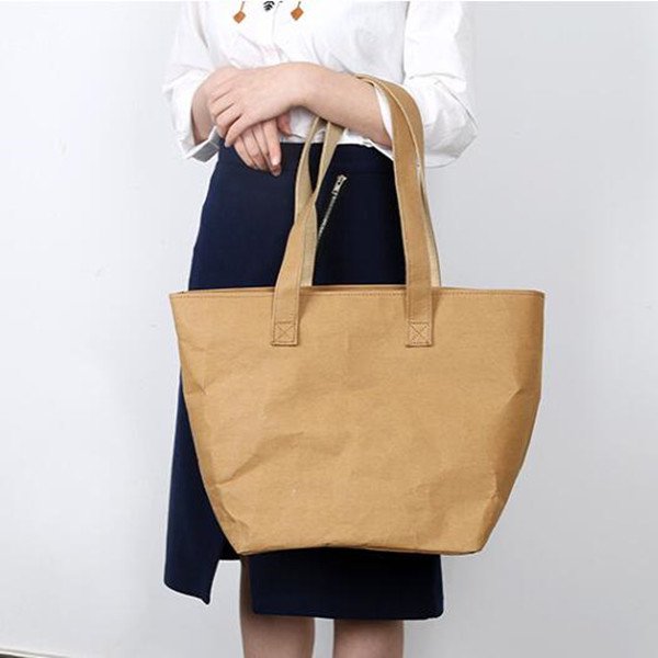 大開口拉鍊手提袋