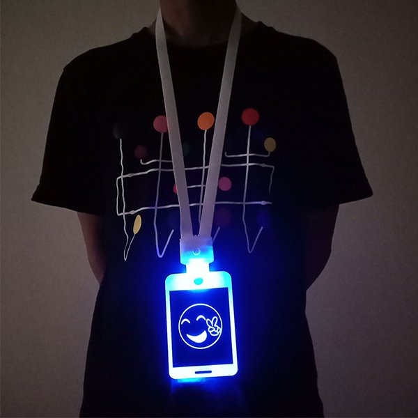 LED壓克力雷雕掛繩徽章