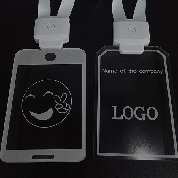 LED壓克力雷雕掛繩徽章