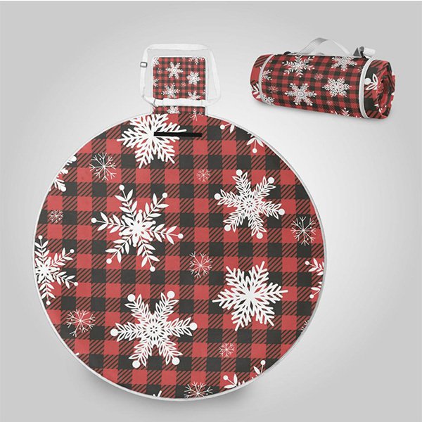 圓筒式戶外用可肩背毛毯-帆布毯