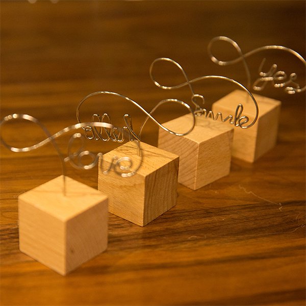 木製英文字母造型留言夾MEMO夾