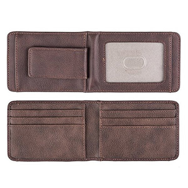 RFID防盜卡片夾-真皮磁吸卡夾