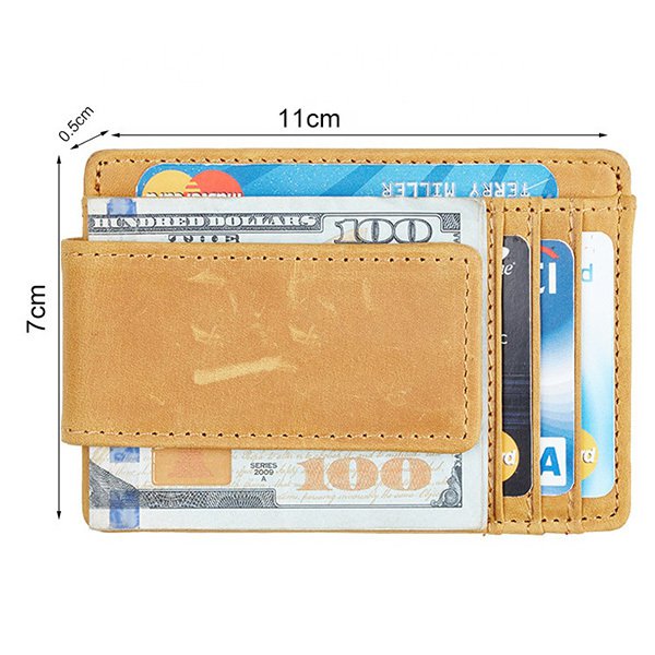 RFID防盜卡片夾-瘋馬皮磁吸卡夾