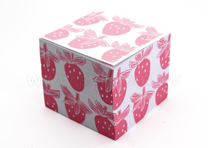 方型紙磚-6x6x5.5cm四面單色印刷-內頁單色印刷便條紙