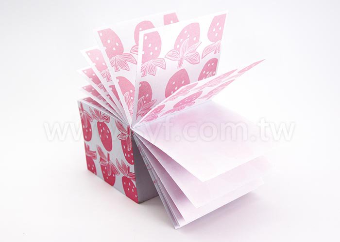 方型紙磚-6x6x5.5cm四面單色印刷-內頁單色印刷便條紙