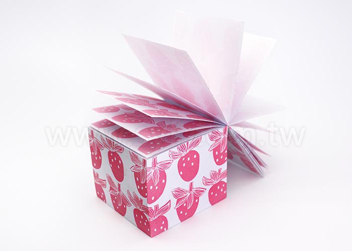 方型紙磚-6x6x5.5cm四面單色印刷-內頁單色印刷便條紙