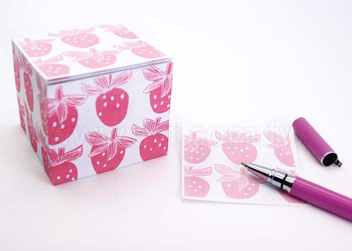 方型紙磚-6x6x5.5cm四面單色印刷-內頁單色印刷便條紙