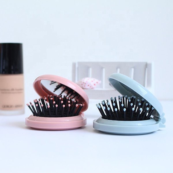 塑料單面化妝鏡-附梳子