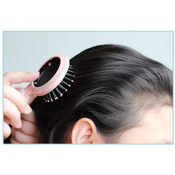 塑料單面化妝鏡-附梳子