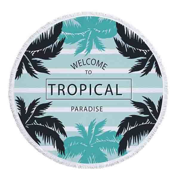 圓型流蘇沙灘巾