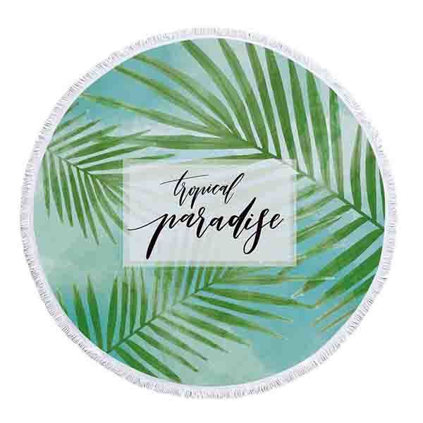 圓型流蘇沙灘巾