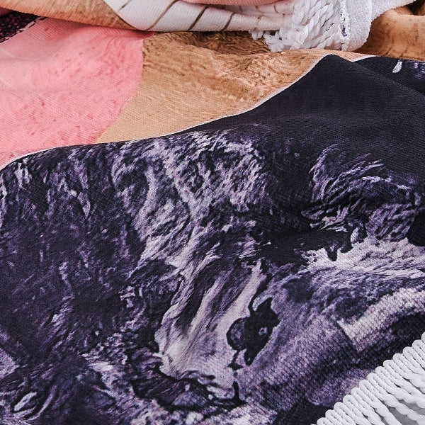 圓型流蘇沙灘巾