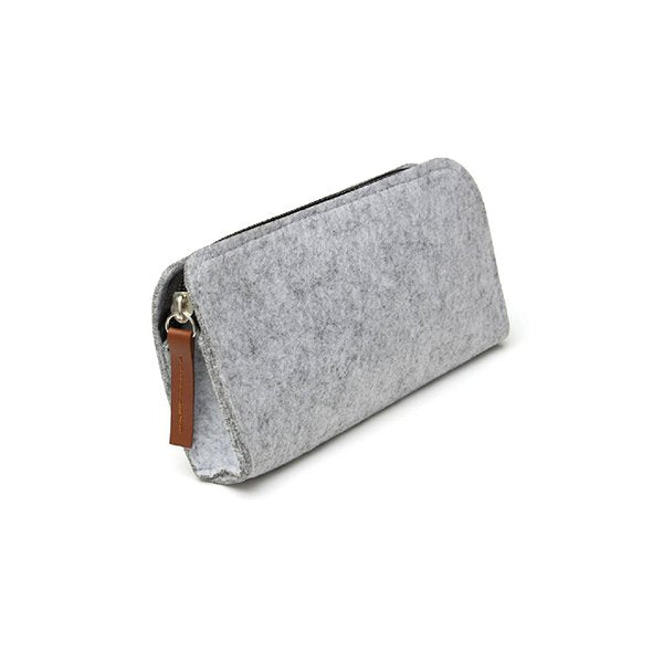 質感拉鍊鉛筆盒-毛氈布筆袋
