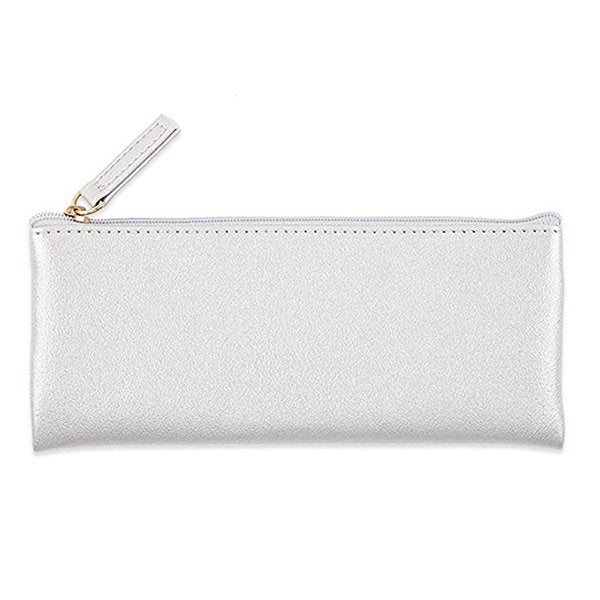 簡約拉鍊鉛筆盒-PU皮革筆袋