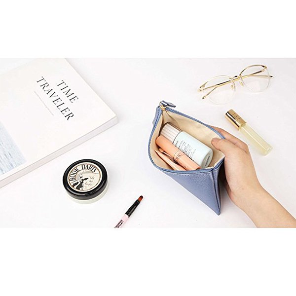 簡約拉鍊鉛筆盒-PU皮革筆袋