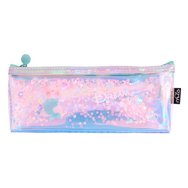 透明流沙拉鍊鉛筆盒-PVC筆袋