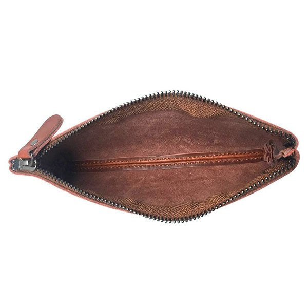 高級拉鍊鉛筆盒-真皮筆袋