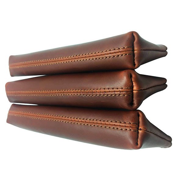 高級拉鍊鉛筆盒-真皮筆袋