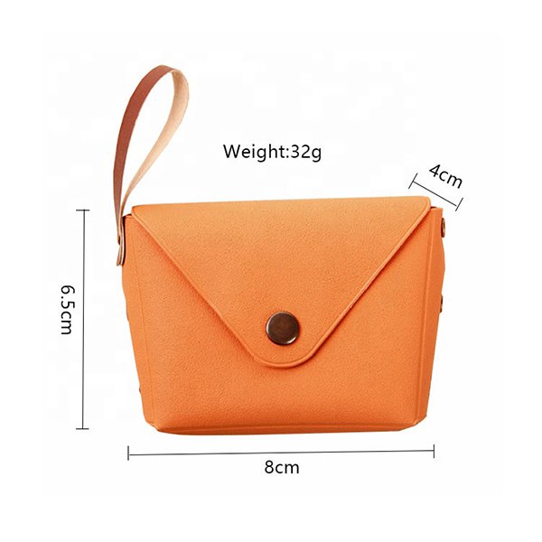 提袋鈕扣錢包-PU+合成革零錢包