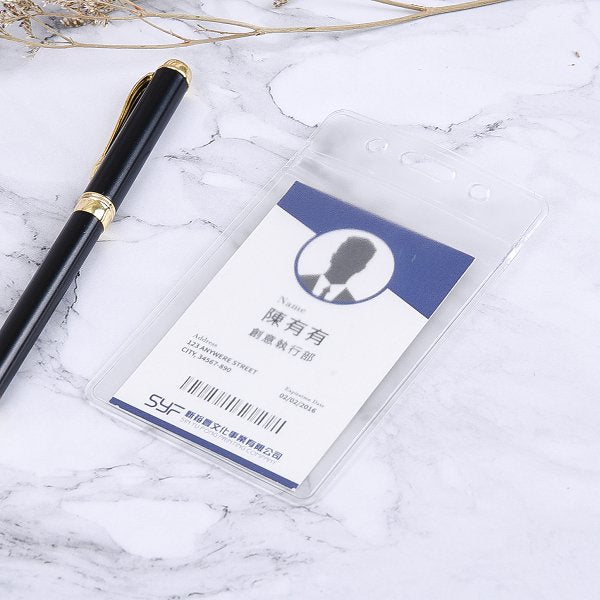 透明磨砂防水識別證套