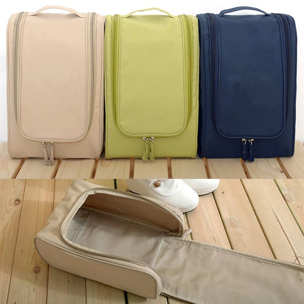 簡約拉鍊式鞋袋-210D聚酯纖維鞋包