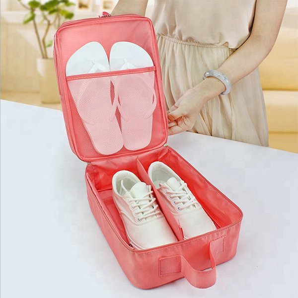 多層拉鍊式鞋袋-尼龍鞋包