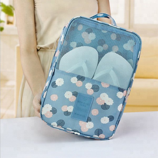 多層拉鍊式鞋袋-尼龍鞋包