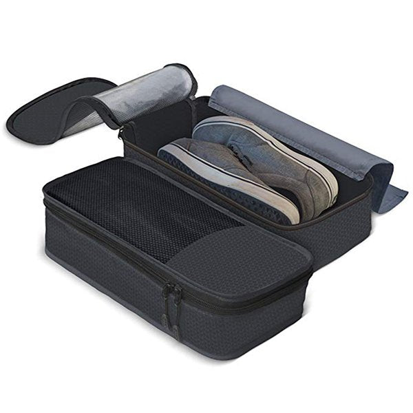 輕巧拉鍊式鞋袋-聚酯纖維鞋包