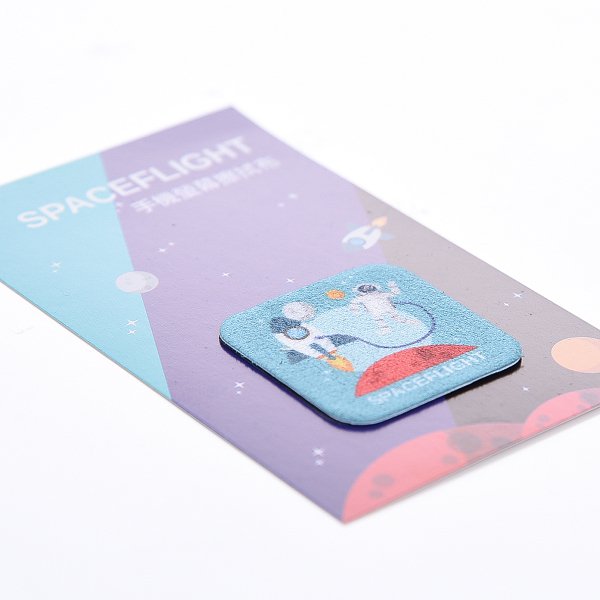 (100個起訂)創意超細纖維手機擦拭布貼-可重複撕貼不殘膠