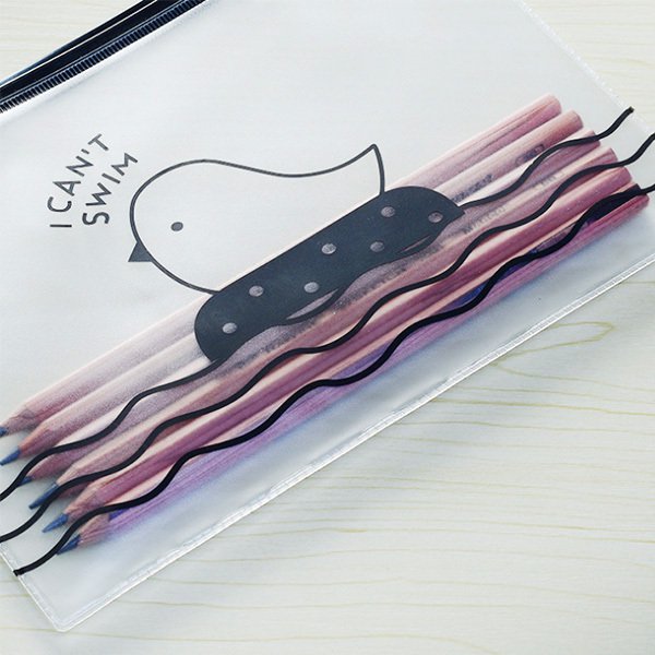 磨砂A4透明防水PVC黑色拉鍊文件袋