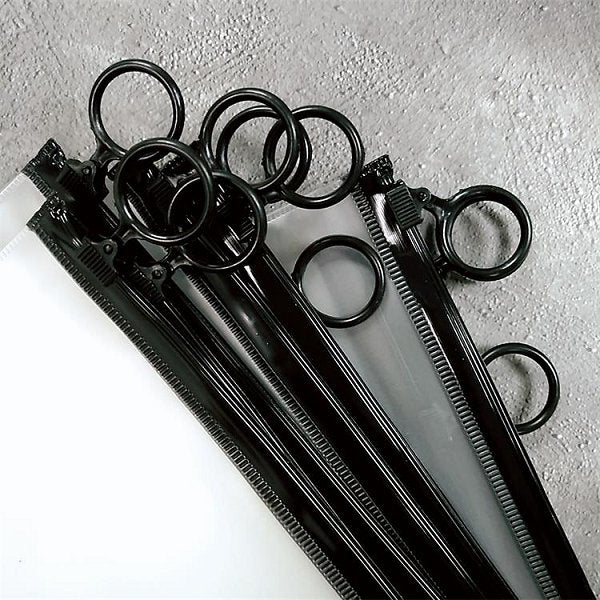 磨砂防水PVC黑色拉鍊環證件袋