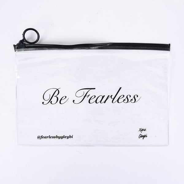 磨砂防水PVC黑色拉鍊環證件袋