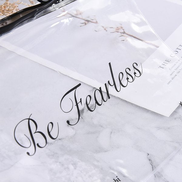 磨砂防水PVC黑色拉鍊環證件袋