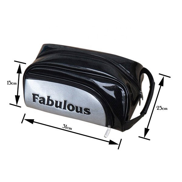 運動用拉鍊式鞋袋-PU鞋包