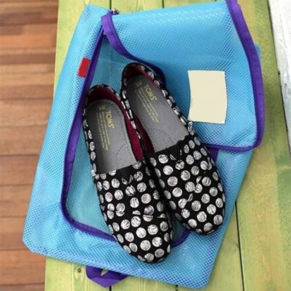 便攜拉鍊式鞋袋-網眼布鞋包