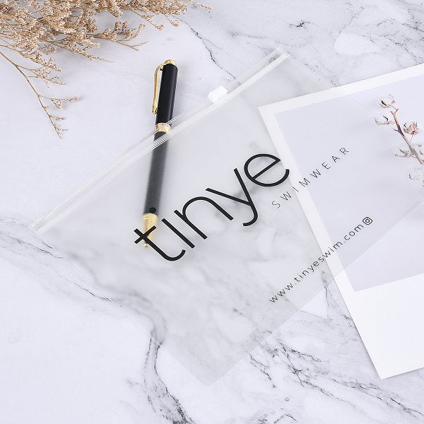 磨砂防水PVC拉鍊文具證件袋